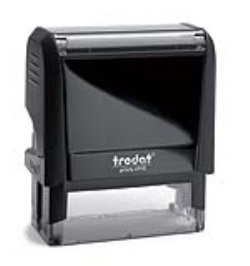 Custom Self-Inking Stamp 1 in. x 2-3/4 in. Good for up to 20,000 impressions before re-inking