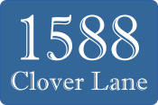 4in. x 6in. Engraved House Numbers