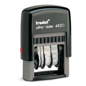 Printy Dater 1 in. x 1/8 in.  Choice of black, blue, red, green or violet inkpad included.